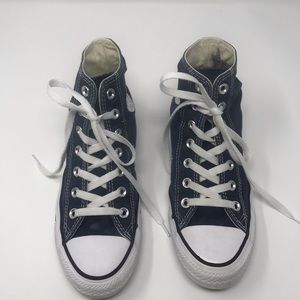 Women 7.5 high top converse navy